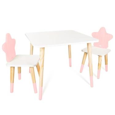Imagem de Kit Mesa e 2 Cadeiras Infantil Estrela - Eita Casa Perfeita, Rosa Bebe