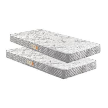 Imagem de Kit 2 Colchões Solteiro D23 Ecoline 78x188x14 e 88x188x14 - Ecoflex