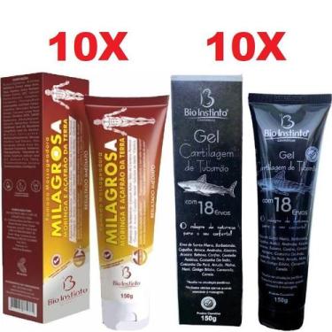 Imagem de Kit 10 Pomada Massageadora Milagrosa + 10 Gel Cartilagem de Tubarão 15