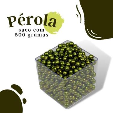 Imagem de Pérola Verde Citrico 10Mm Pacote Com 500 Gramas - Nybc