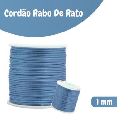 Imagem de Fio De Seda Azul Hortênsia - Cordão Rabo De Rato 1mm - Nybc