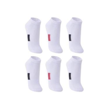 Imagem de Kit com 6 Pares de Meias Brancas Trifil T06234 Esportivas, Branco, 35/