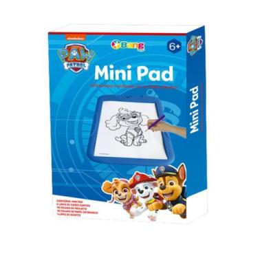 Imagem de Lousa Tablet Infantil Mini Pad Patrulha Canina Desenho Luz - Bangtoys