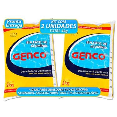 Imagem de Kit com 2 Sulfato de Alumínio Decantador e Clarificante Genco Para Águ