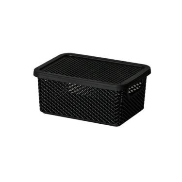 Imagem de Caixa Organizadora com Tampa 18 CM Linea - Paramount 3, Preto