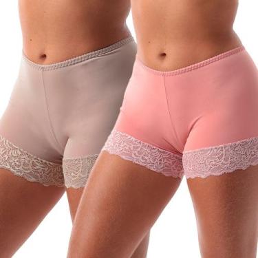 Imagem de Kit 2 Short Íntimo Com Renda Fristyle Segunda Pele Feminina, G