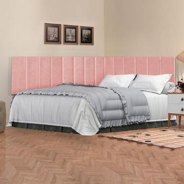 Imagem de Cabeceira em L para quarto casal cama box - proteção estofada lateral 