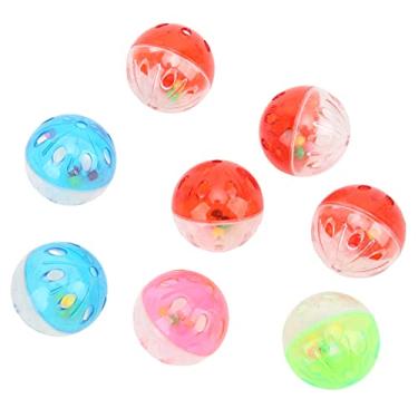 Imagem de 10 Peças Brinquedos para Pássaros B Bolas de Jingle de Plástico Coloridas Acessórios para Treinamento de MastigaçãO O Brinquedo de Jingle para Morder Produz um Som Agradável