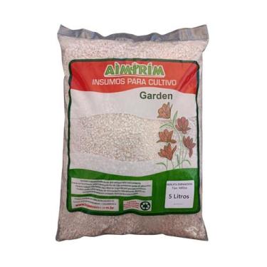 Imagem de Perlita Expandida Média 5 Litros substrato germinação plantio grow cul