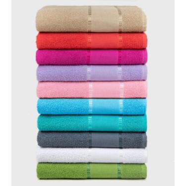 Imagem de Kit 3 Toalhas de Banho para Bordar Ponto Cruz 270 g/m2 - Felpuda Macia