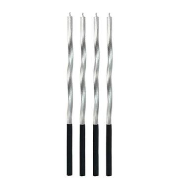 Imagem de Vela Palito Torcida Prata 15 cm - 1 unidade Pct. c/ 4 unds. - Silver F