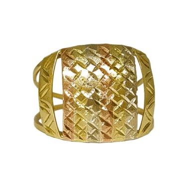 Imagem de Anel Em Ouro 18k 750 6 Cores Com Laterais, 16
