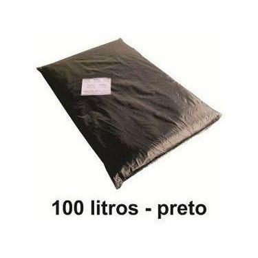Imagem de Saco De Lixo Reforçado 100 Litros 300 Unidades Cor Preto - HIGIPACK