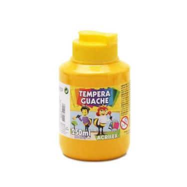 Imagem de Tinta Guache Acrilex Tempera Guache 250ml Escolar, AMARELO OURO 505