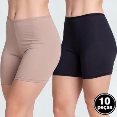 Imagem de Kit 10 Anáguas Íntimo Segunda Pele Shortinho Poliamida Conforto Linger