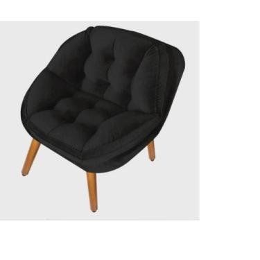 Imagem de Poltrona Decorativa Flórida Em Tecido Suede Pés Madeira - Neros Interi