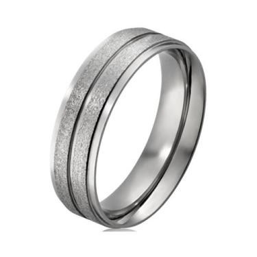 Imagem de Aliança Aço Reta Anatômica De 6mm Fosca - Erah Joias, 28