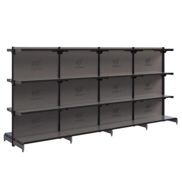 Imagem de Gôndola Centro 1 Inicial 3 Continuações 1,37 m 40KG FIT Expositor de Supermercado Amapá