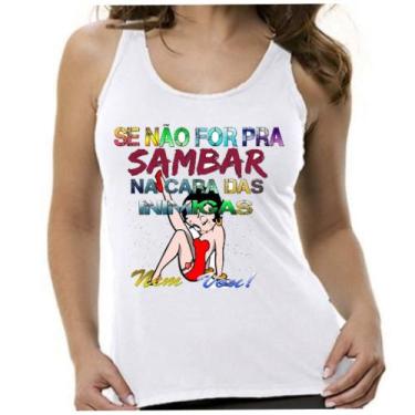 Imagem de Camiseta regata feminina sambar inimigas abada carnaval - Dogs, Branco