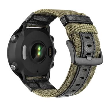 Imagem de Pulseira Compatível com Garmin Fenix 5X GPS/Fenix 5X Puls Pulseiras de Nylon e Couro com Ajustáveis de Esportivas Respirável Correias de Substituição para Garmin Fenix 5X/Fenix 5X Puls Band (H)
