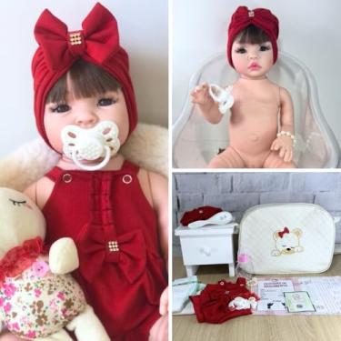 Imagem de Bebê Reborn Princesa Boneca Com Itens Silicone + Bolsa Maternidade