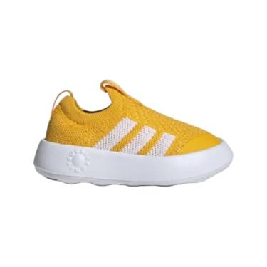 Imagem de adidas Tênis esportivo unissex infantil Bubblecomfortable (infantil), Amarelo/Branco/Preto, 21