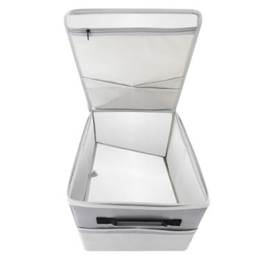 Imagem de Caixa organizadora de arquivos de documentos atualizada à prova de fogo de 2,871 °C à prova de fogo com fechadura, cofre portátil de escritório para pendurar cartas/pasta legal 41 x 32,8 x 28 cm