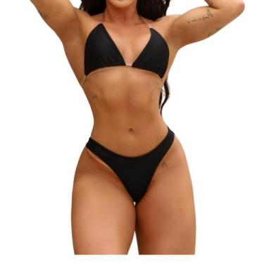 Imagem de Biquíni Cortininha Cintura Alta Asa Delta C/ Bojo Removível - Estação 