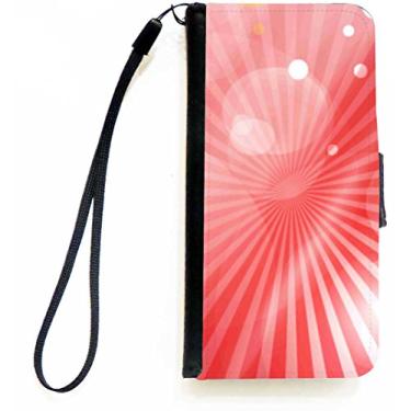 Imagem de Rikki Knight Capa carteira flip com listras vermelhas doces com aba magnética para Apple iPhone 5c