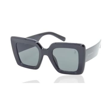 Imagem de Óculos de Sol Polo London Club, com design Oversized Clássico com Proteção UV400 kit contém Case (Preto)