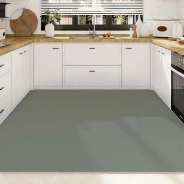 Imagem de Tapete de cozinha moderno para decoração, tapete de couro PVC, cor sólida, tapete para varanda, SY156, PG, 200X200CM