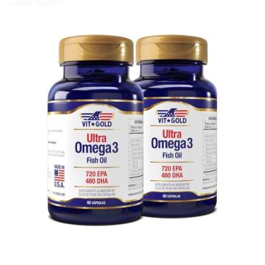 Imagem de Ultra Ômega3 1250mg 720 EPA/480 DHA Vitgold com 60 cápsulas Kit 2x 60 cápsulas-Unissex