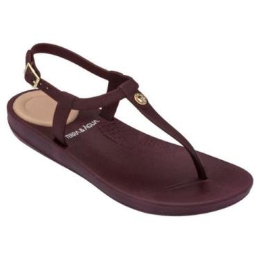 Imagem de Sandália ortopédica terra e água original esporão fascite, Vinho, 35