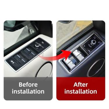 Imagem de Compatível para Land Rover Range Rover Vogue 2013-2017 L405/RR Sport 2014-2017 L494 Upgrade 2022 Estilo Carro Botão de Controle de Elevador de Janela(For RR Vogue 13-17)