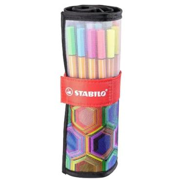 Imagem de Caneta Ponta Fina – STABILO point 88 ARTY – Estojo nylon com 25 unidades – Em 20 cores + 5 cores neon