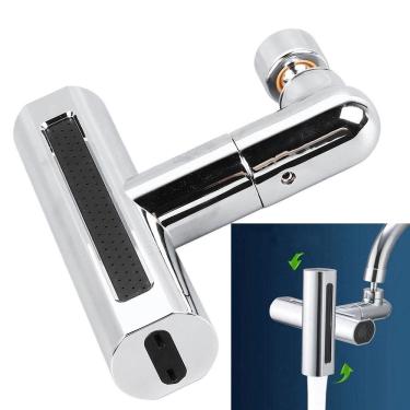 Imagem de Extensor Torneira Cozinha 4 Modos Cascata Giratorio 360º Agua Alta Pressao Pia Bica Ant...