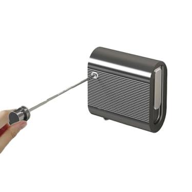 Imagem de Varal Retrátil Para Serviços Pesados, 49 Fios De Aço Inoxidável 304 Corda De Secagem, Varal De Roupas Ajustável Para Uso Interno E Externo Montado Na Parede(Grey)