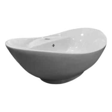 Imagem de Cuba De Louça Apoio Oval 58x21cm. Branca