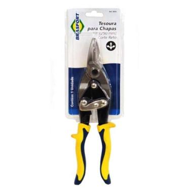 Imagem de Tesoura Funileiro Brasfort 10 Corte Chapa Reta 8034 - Brafort