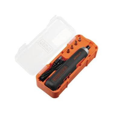 Imagem de Parafusadeira Black + Decker a Bateria 4V 1/4 - com Estojo 7 Peças BD4