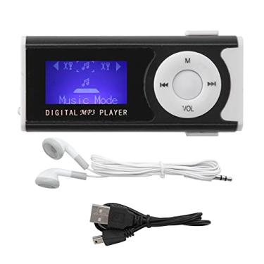 Imagem de MP3 Music Player Set, Portable Mini Sports BackClip LCD Screen, Support Memory Card up for Walking Running (Black)