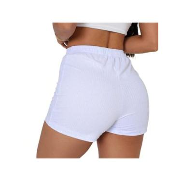 Imagem de Short Canelado Curto Feminino Empina Bumbum Soltinho e Leve - AudaxBR,