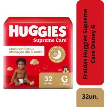 Imagem de Fraldas Descartáveis Huggies Supreme Care TAM G 32 Unidades, G, 32