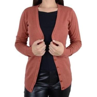 Imagem de Blusa Feminina Facinelli By Mooncity Cardigan Cafe - 651180-Feminino