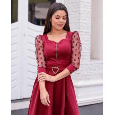 Imagem de Vestido Rodado Godê Moda Evangélica Atacado - Universo do Closet, M, B