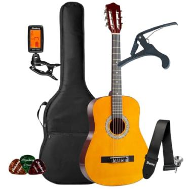 Imagem de Kit Violão Acústico Bravo An100 Iniciante Nylon Clássico + Acessórios (Natural Dark)