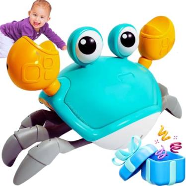 Imagem de Caranguejo Fujão Sensorial Dançante Robozinho Brinquedo para estimular Desensolvimento inicial Bebe 12 meses Robo Musical Que Anda de lado divertido