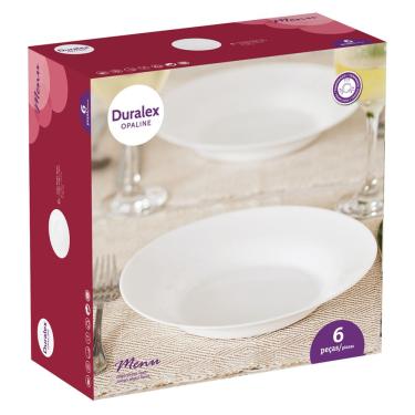 Imagem de Conjunto de pratos 6 peças fundo menu opaline duralex