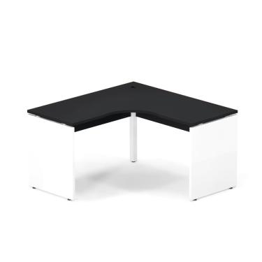 Imagem de Estação de Trabalho Pé Painel P25 Pandin 1,55x1,55 M Preto e Branco