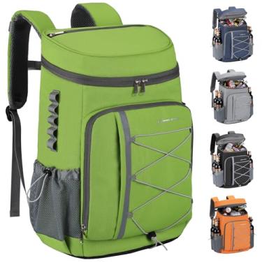 Imagem de Maelstrom Mochila térmica para 50 latas, à prova de vazamento, bolsa térmica térmica térmica, refrigerador de praia, bolsa térmica de gelo, mochila leve de viagem para caminhadas, compras, verde